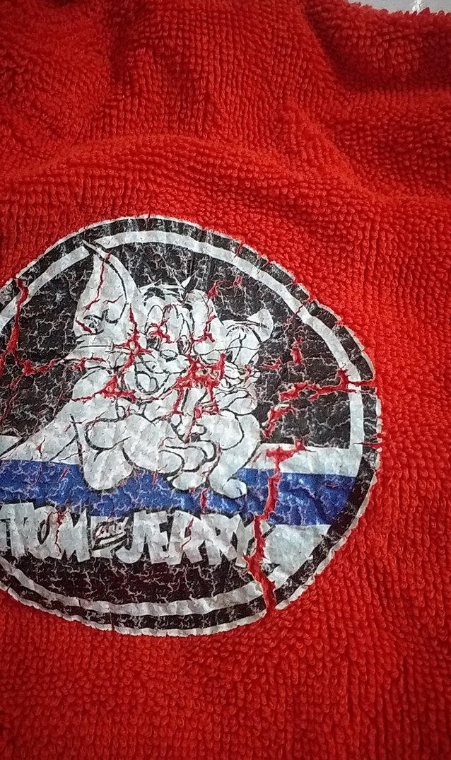 erkek Çocuk Renkli Baskılı Kırmızı Bornoz - Görsel 3