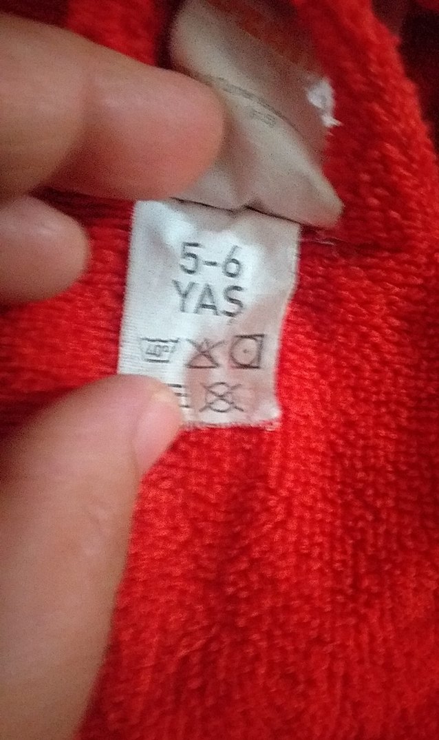 erkek Çocuk Renkli Baskılı Kırmızı Bornoz - Görsel 2