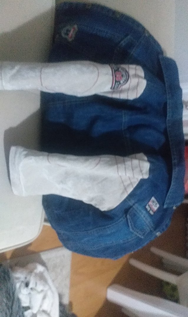 Erkek Çocuk Mavi Denim Düğmeli Ceket mont - Görsel 5