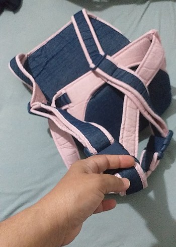 Nakışlı Ayıcık Desenli Pembe Bebek kangurusu - Görsel 6