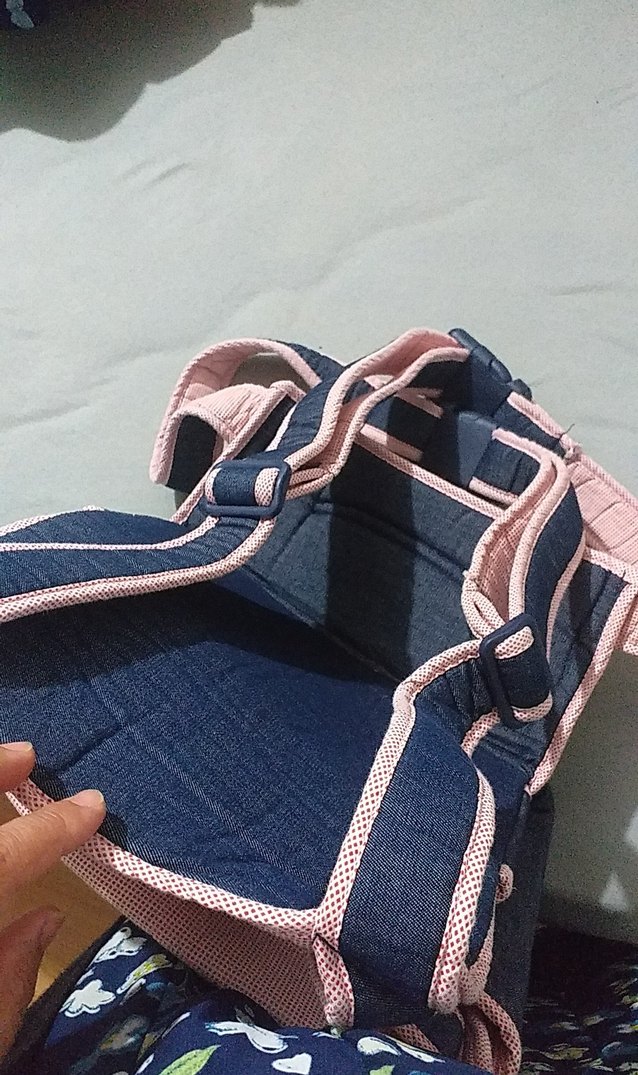 Nakışlı Ayıcık Desenli Pembe Bebek kangurusu - Görsel 3