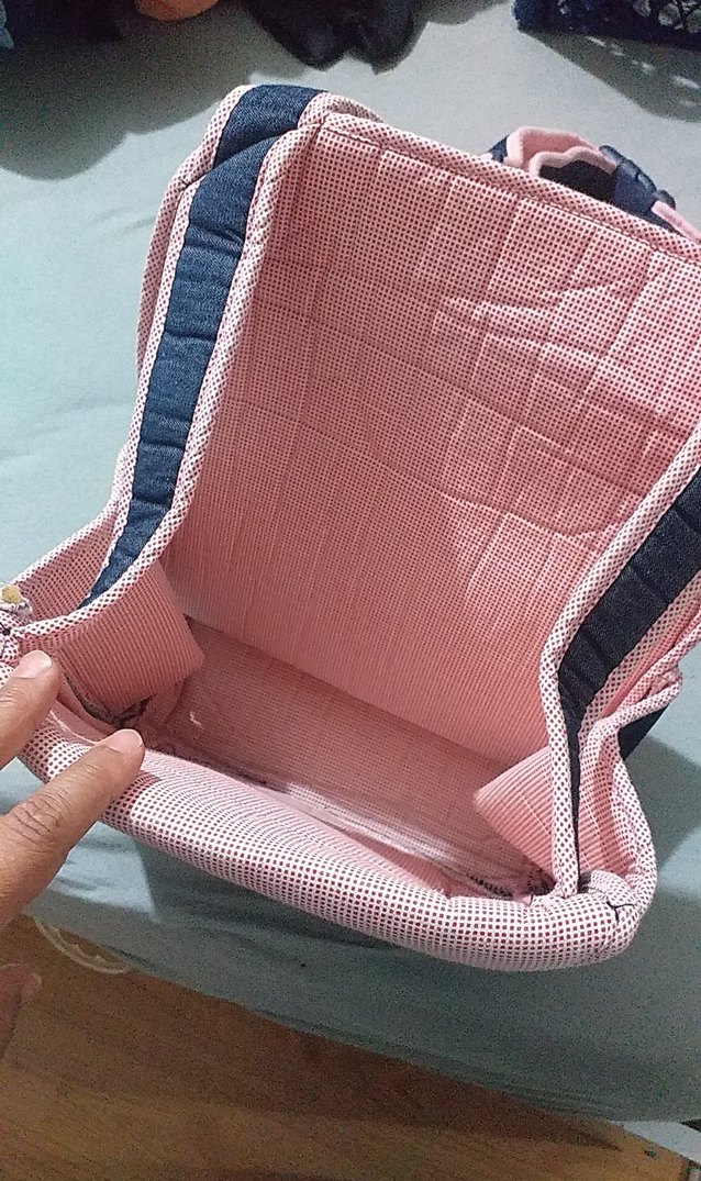 Nakışlı Ayıcık Desenli Pembe Bebek kangurusu - Görsel 2