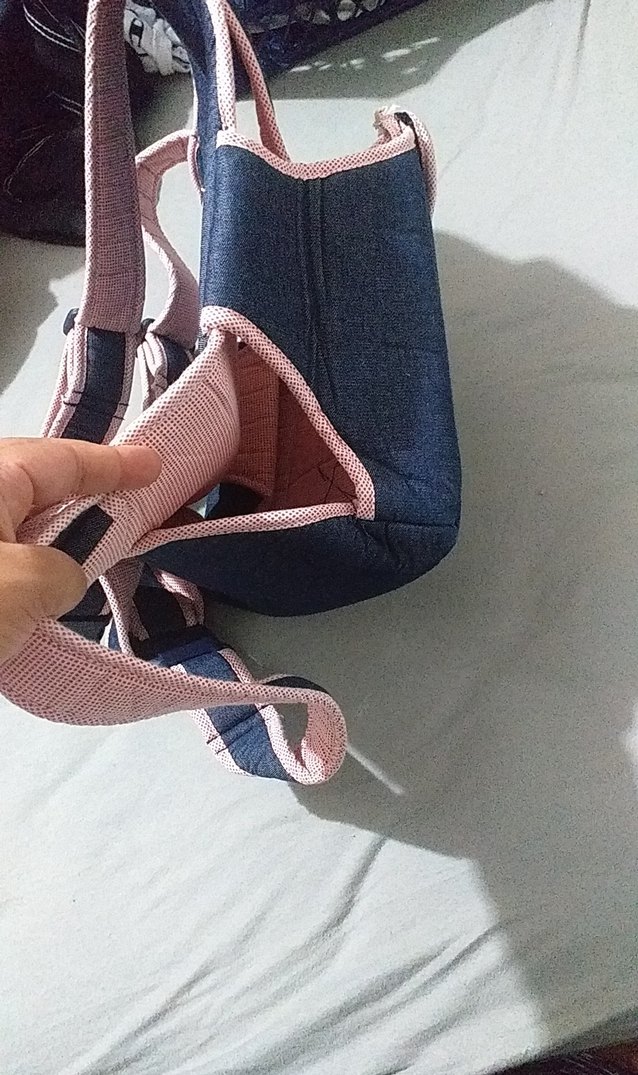 Nakışlı Ayıcık Desenli Pembe Bebek kangurusu - Görsel 4