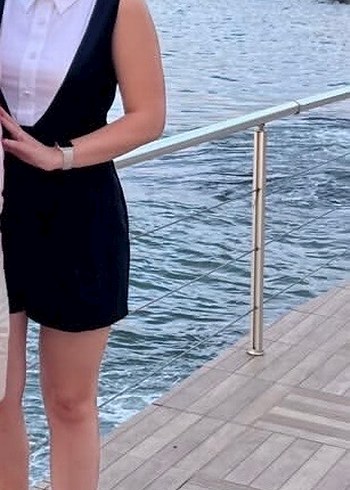 Düğmeli Kolsuz kısa tulum - Görsel 4