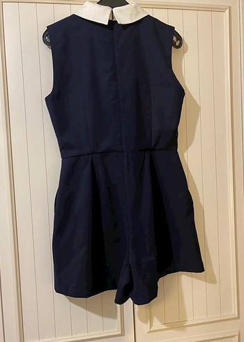 Düğmeli Kolsuz kısa tulum - Görsel 2