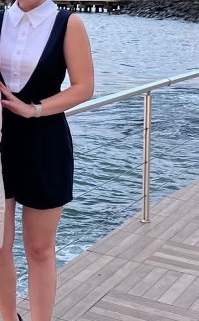 Düğmeli Kolsuz kısa tulum - Görsel 4