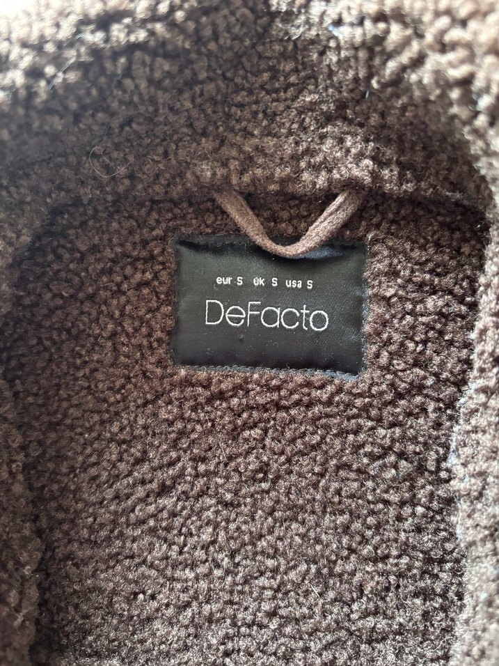 zara muadili Kahverengi Kürklü Deri süet Kadın Ceket - Görsel 5