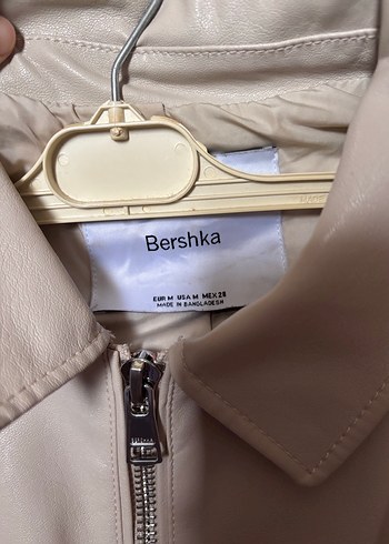 Bej deri  Kadın Bomber Ceket - Görsel 3