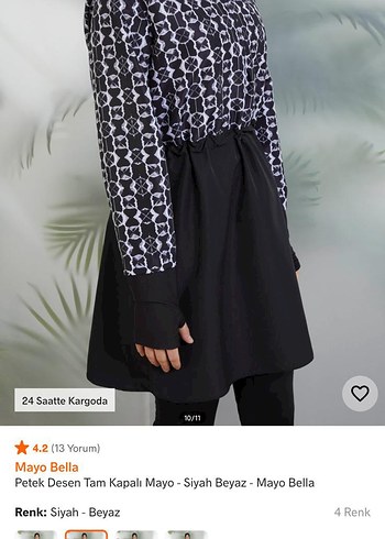 Siyah Beyaz Petek Desenli Tam Kapalı Mayo - Görsel 2