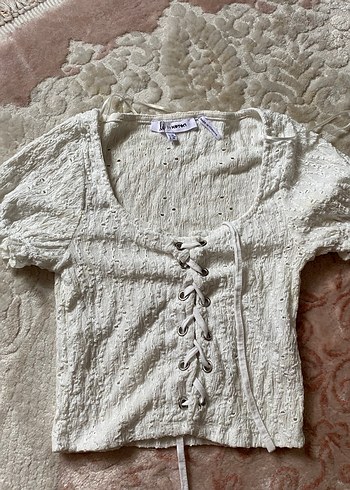 Koton bağlamalı bluz - Görsel 2