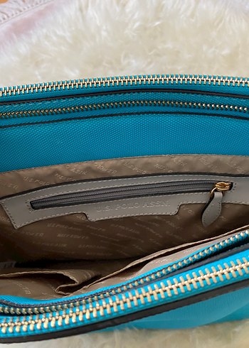 U.S. Polo Assn. Mavi Kadın Deri Çanta - Görsel 4