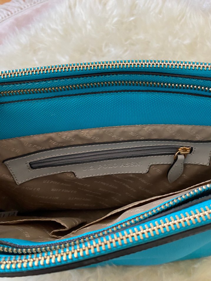 U.S. Polo Assn. Mavi Kadın Deri Çanta - Görsel 4