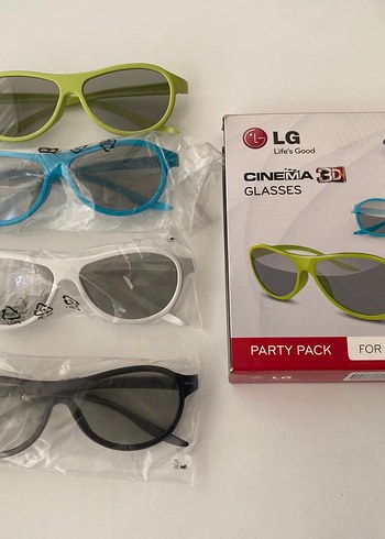 LG Cinema 3D Retro Parlak Gözlük Seti - Görsel 2