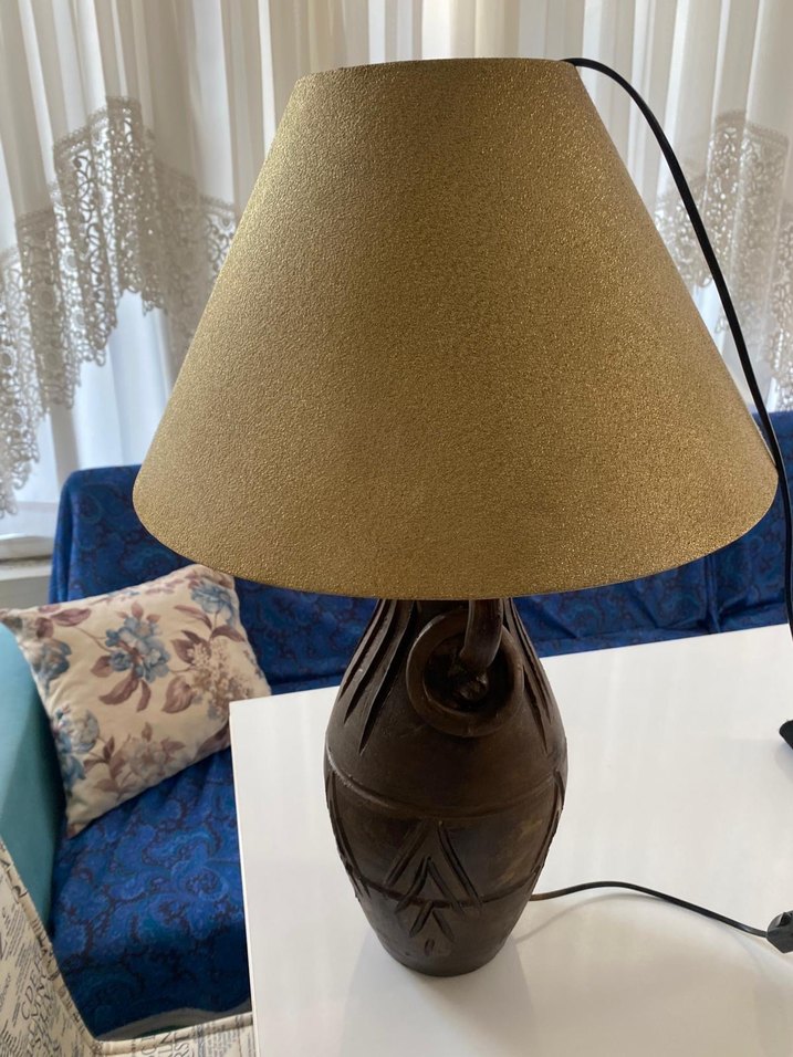 Bej Renkli Klasik Masa Lambası - Görsel 2