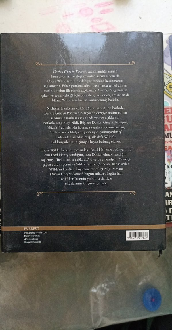 Everest Yayınaları-Dorian Grayın Portresi Ciltli sansürsüz basım — görsel 2/2
