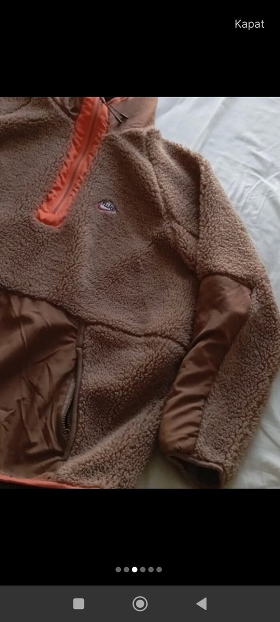 Erkek Kahverengi Kapüşonlu Fermuarlı Sweatshirt - Görsel 4