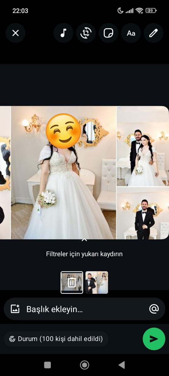 Straplez İnce Askılı A Kesim Beyaz Gelinlik - Görsel 2