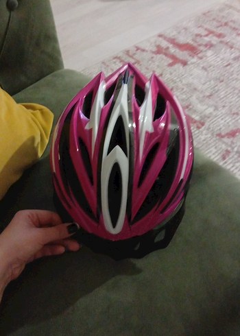 Pembe Elastik Biker Motosiklet Kaskı - Görsel 3