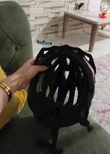 Pembe Elastik Biker Motosiklet Kaskı - Görsel 5