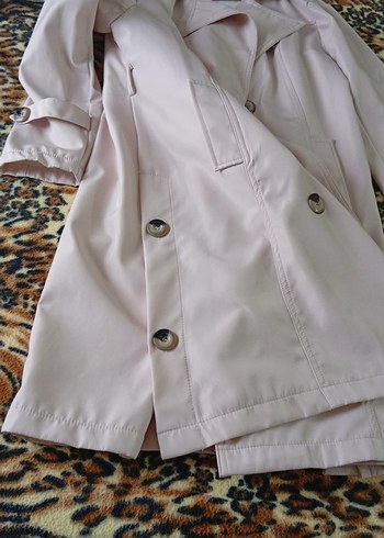 Bej Midi Düğmeli Kadın Trençkot - Görsel 3