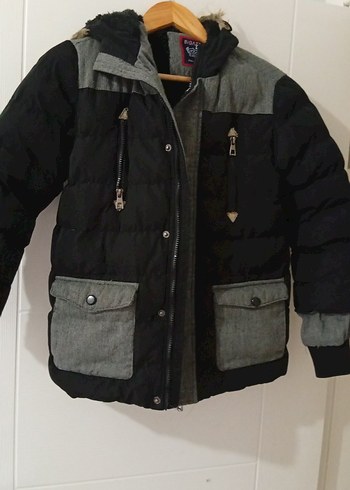 Düğmeli Gri Erkek Çocuk Streetwear Mont - Görsel 2