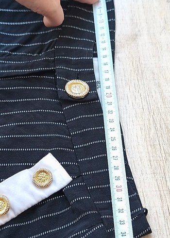 adil ışık x raisa Vanessa Çizgili Beyaz  Kadın Pantolon - Görsel 3