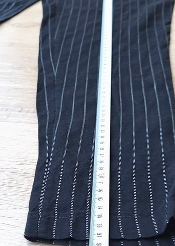 adil ışık x raisa Vanessa Çizgili Beyaz  Kadın Pantolon - Görsel 4