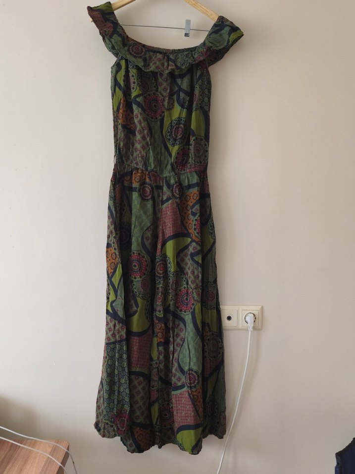 tola tola Kadın Bohem Straplez Uzun Tulum bandito tarzı - Görsel 4