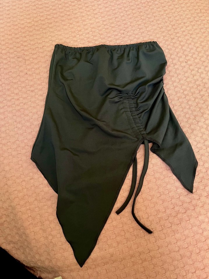 koyu lacivert  Straplez Fırfırlı Mini Bustiyer - Görsel 2