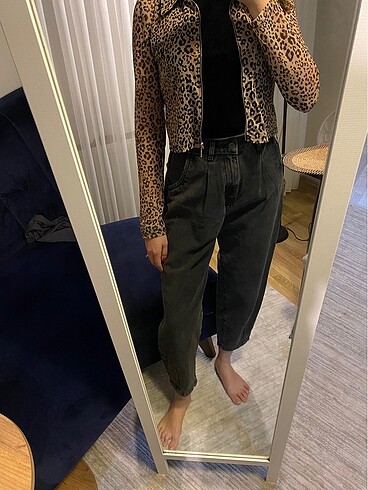 Leopar ceket leopar bluz