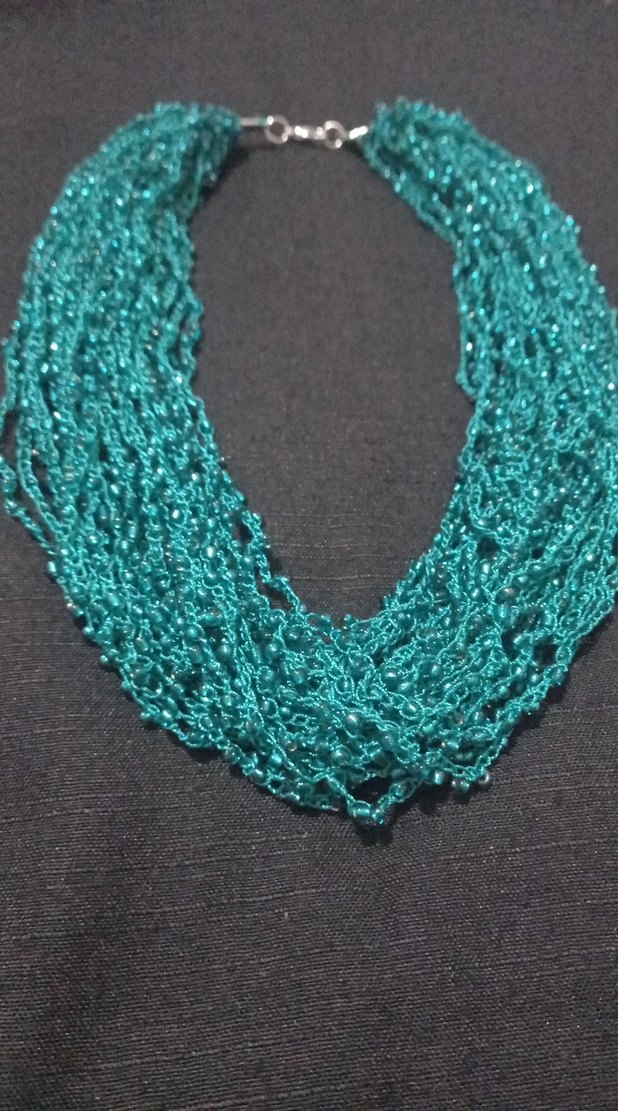 yeşil Boncuklu Uzun Bohem Kolye - Görsel 2