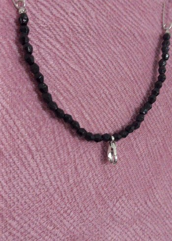 Siyah Boncuklu Gotik Midi takı aksesuar - Görsel 2