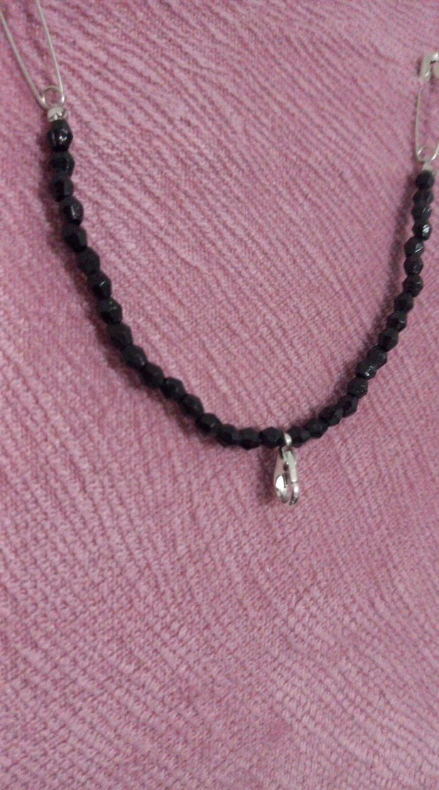 Siyah Boncuklu Gotik Midi takı aksesuar - Görsel 2