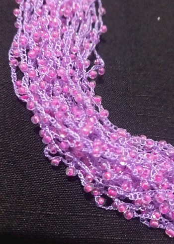 Pembe Boncuklu Uzun Bohem Kolye - Görsel 2