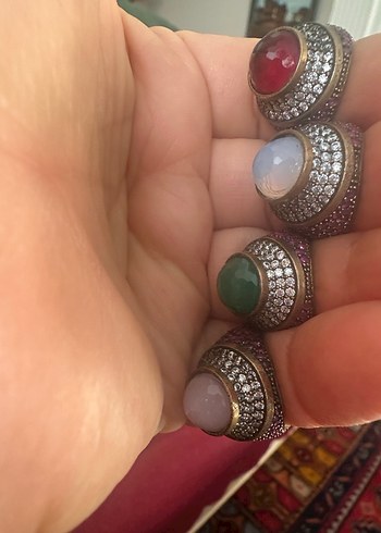 925 Ayar gümüş be deyerli taş yuzuk adedi 1500tl - Görsel 2