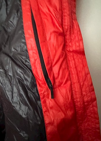 Kırmızı Fermuarlı Kadın Mont - Görsel 6