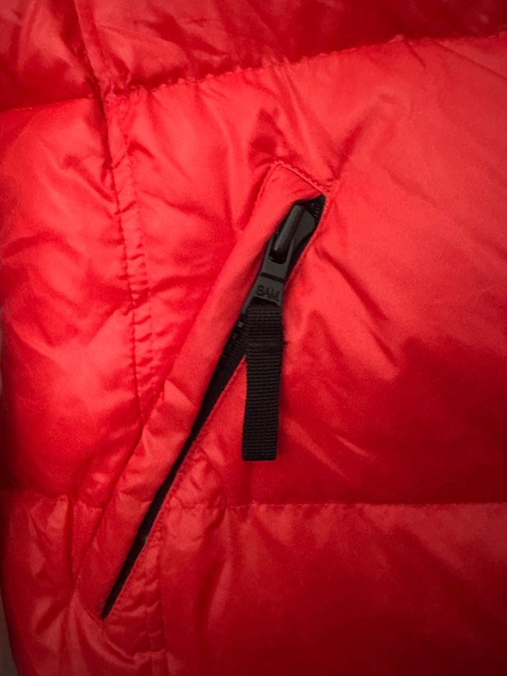 Kırmızı Fermuarlı Kadın Mont - Görsel 5