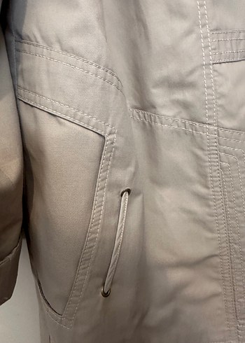 Bej Uzun Kadın Trençkot - Görsel 9