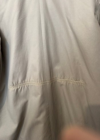 Bej Uzun Kadın Trençkot - Görsel 7