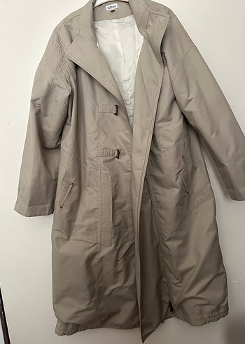 Bej Uzun Kadın Trençkot - Görsel 2