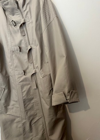 Bej Uzun Kadın Trençkot - Görsel 8