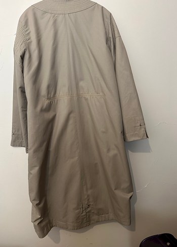 Bej Uzun Kadın Trençkot - Görsel 6