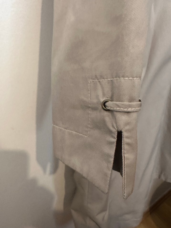 Bej Uzun Kadın Trençkot - Görsel 5