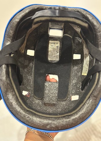 Mavi Biker Kask Velcro Bantlı - Görsel 2