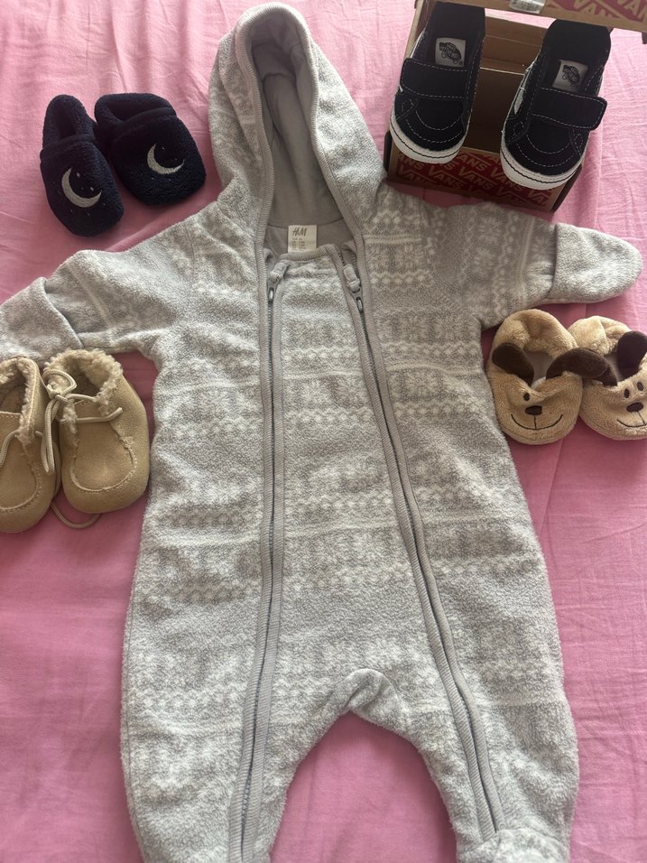 Gri Örgü Bebek Tulum - Görsel 2