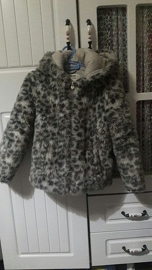 leopar desen defacto kürk mont