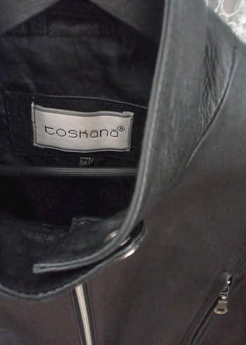 #hakiki deri siyah Deri Kısa Biker Ceket - Görsel 4