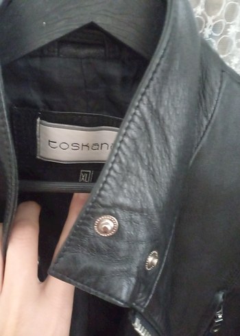 #hakiki deri siyah Deri Kısa Biker Ceket - Görsel 7