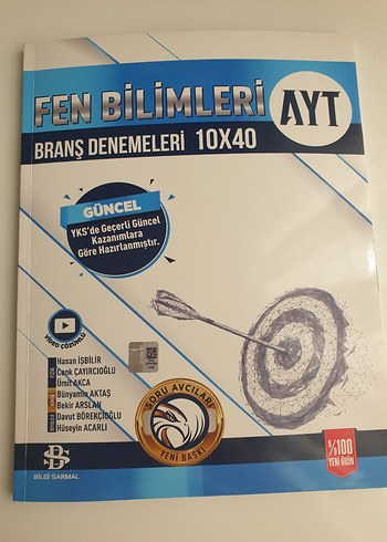 AYT Fen Bilimleri Bilgi Sarmalı Branş Denemeleri 10x40 Kitap