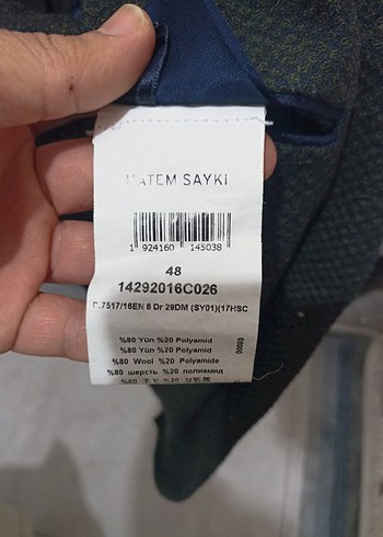 hatemoğlu ceket 48 beden. - Görsel 3